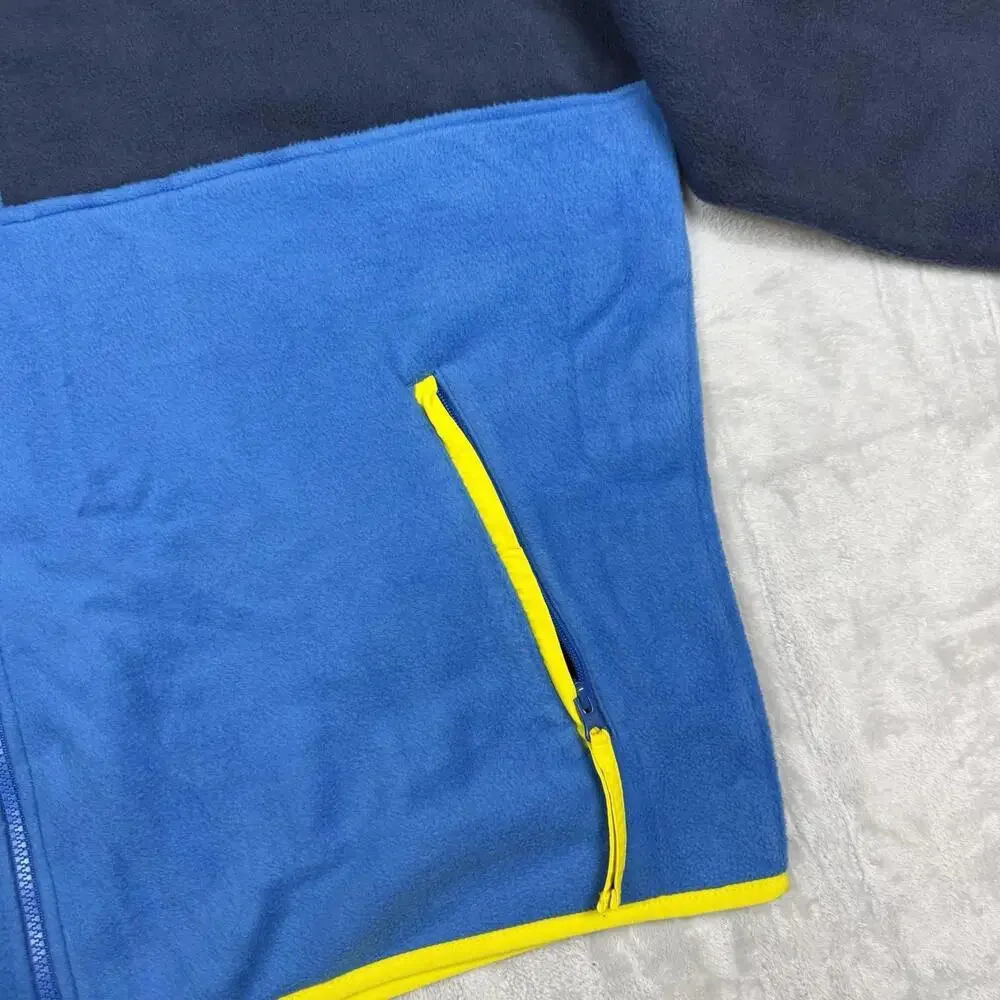 Columbia Colorblock Fleece Jacket Blue Yellow Full Zip Men Size XXL Outdoor Warm - Picture 6 of 8